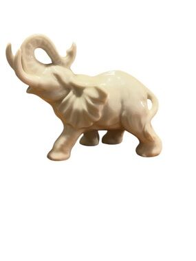 MCI ROC Japan Elephant Figurine 4” Ceramic Trunk Raised Good Luck